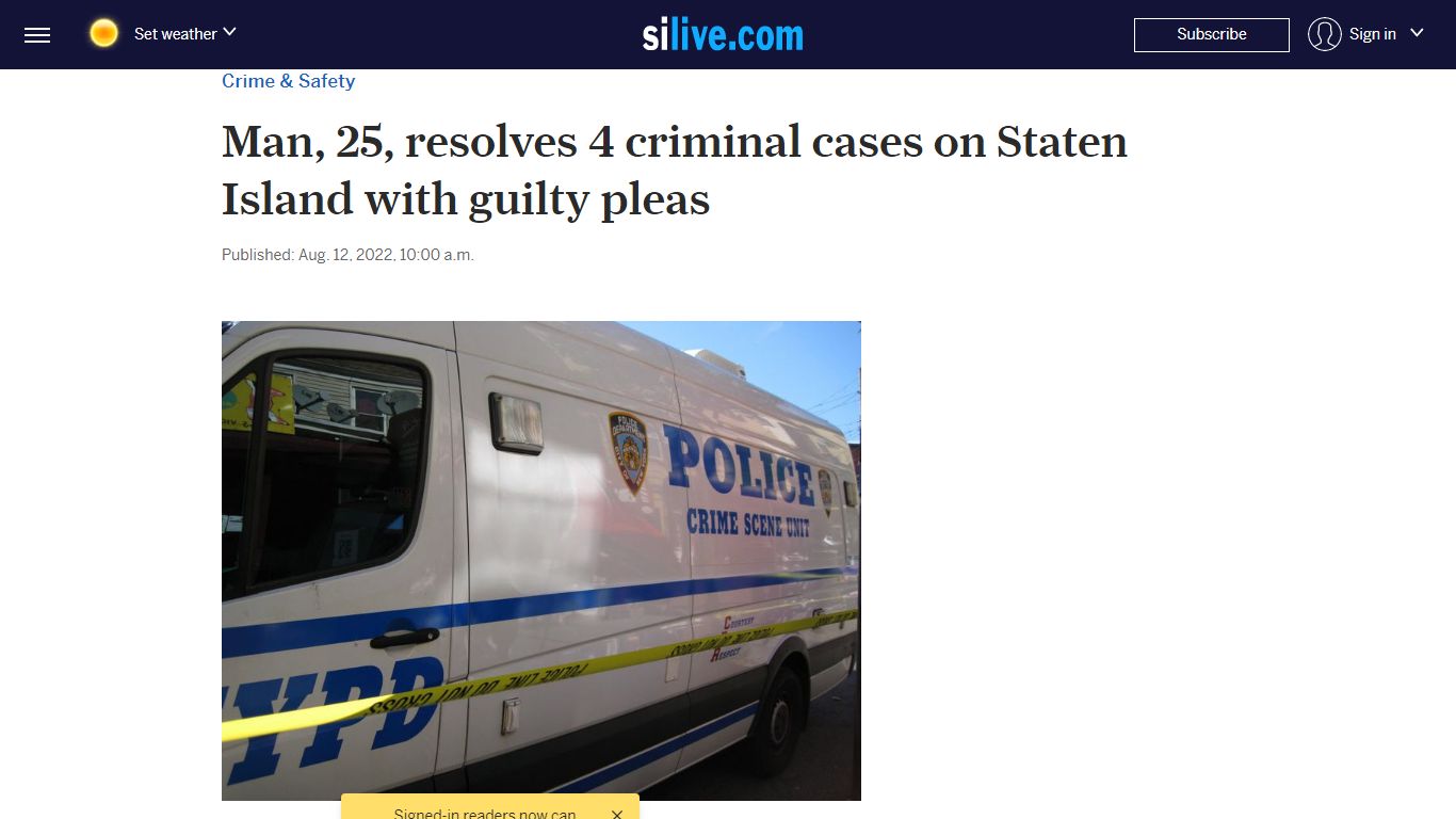 Man, 25, resolves 4 criminal cases on Staten Island with guilty pleas